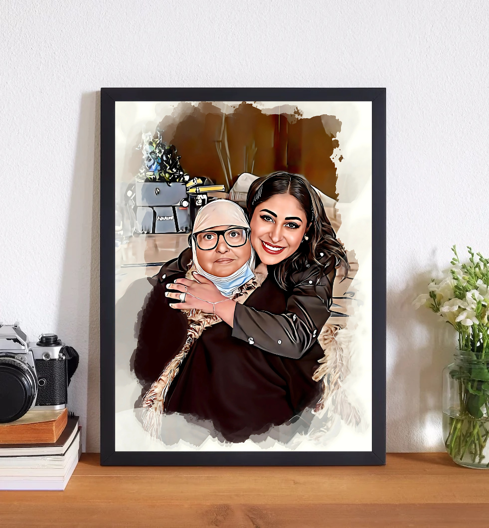 Tableau Portrait لوحة فنية الحجم كبير بالألوان