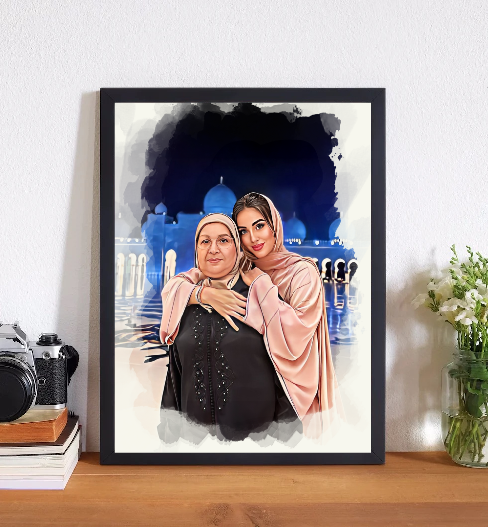 Tableau Portrait لوحة فنية الحجم كبير بالألوان