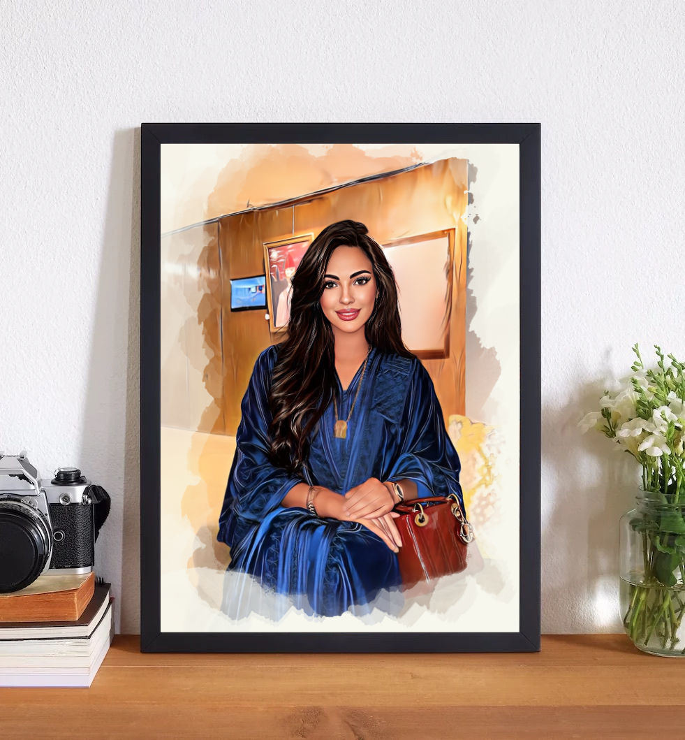 Tableau Portrait لوحة فنية الحجم كبير بالألوان