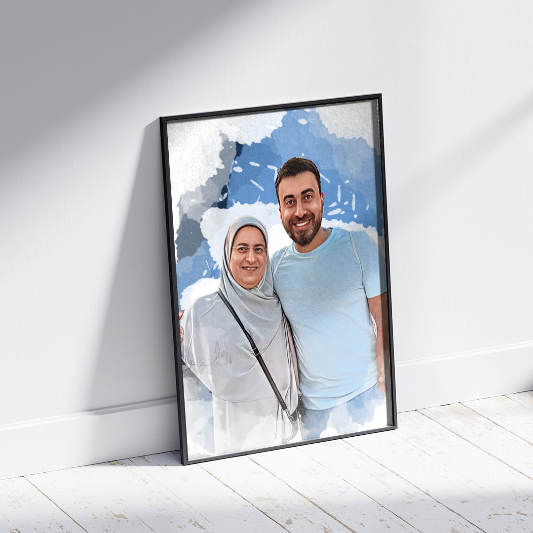 Tableau Portrait لوحة فنية الحجم كبير بالألوان