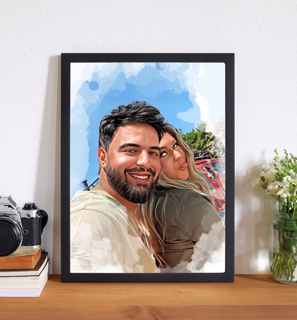 Tableau Portrait لوحة فنية بالألوان