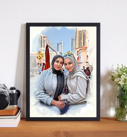 Tableau Portrait لوحة فنية بالألوان