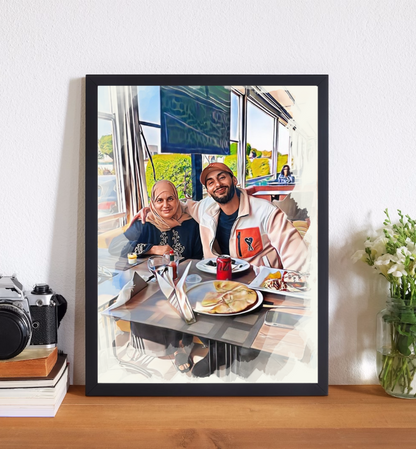 Tableau Portrait لوحة فنية الحجم كبير بالألوان
