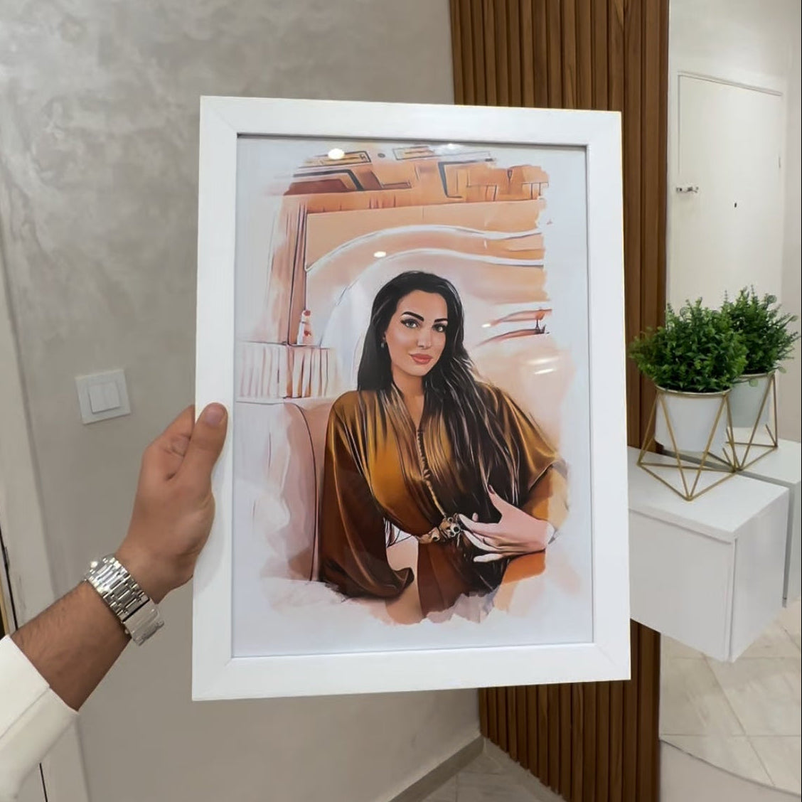 Tableau Portrait لوحة فنية الحجم كبير بالألوان