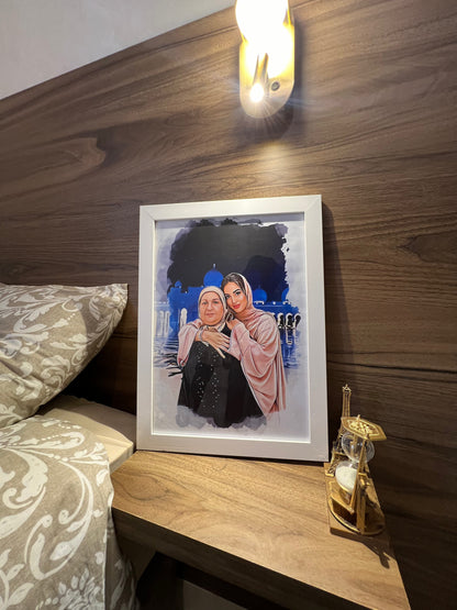 Tableau Portrait لوحة فنية الحجم كبير بالألوان