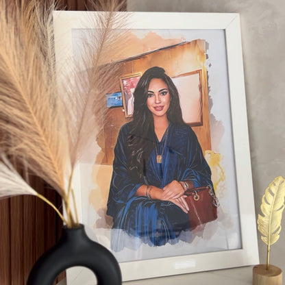 Tableau Portrait لوحة فنية الحجم كبير بالألوان