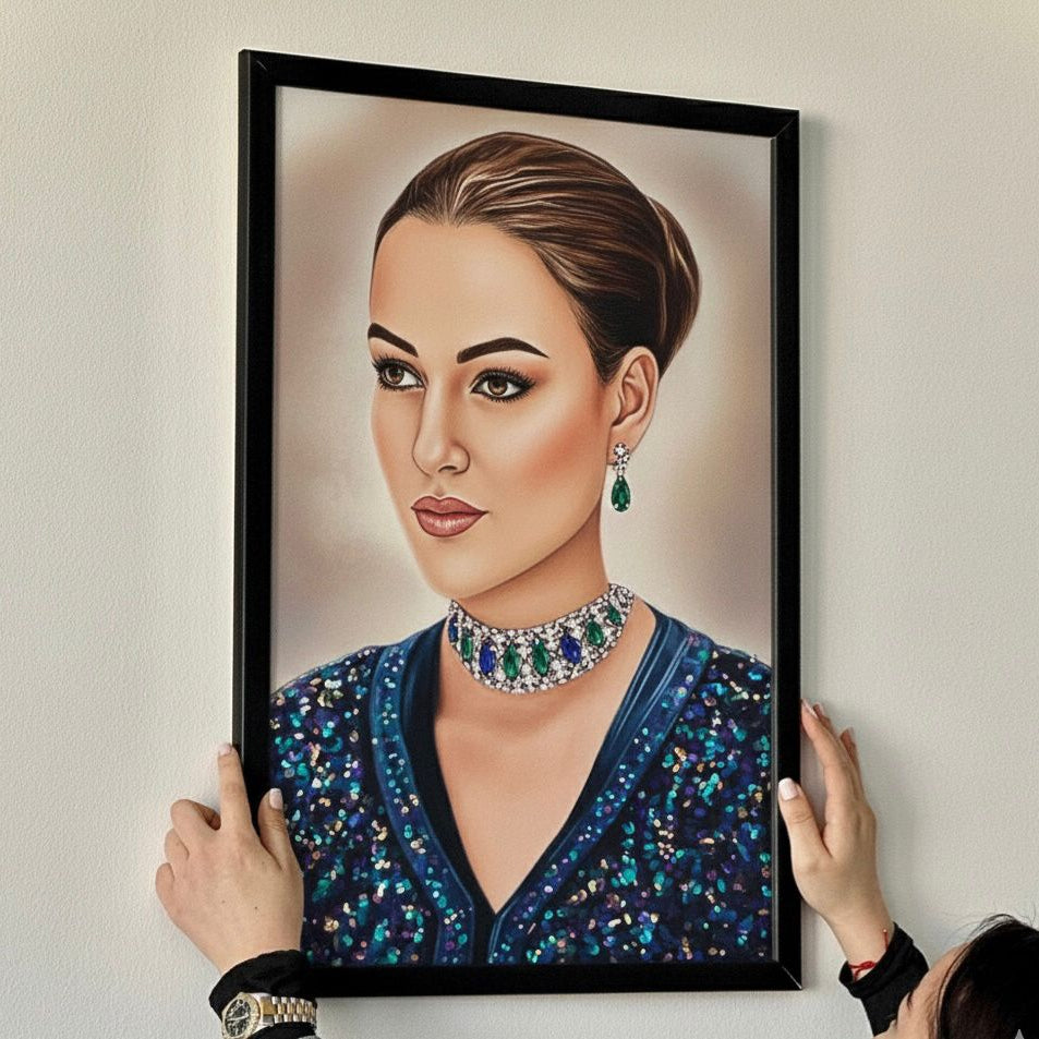 Tableau Portrait Grand Taille لوحة فنية بالألوان