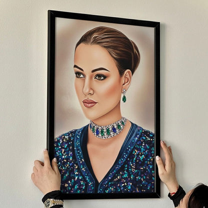 Tableau Portrait Grand Taille لوحة فنية بالألوان
